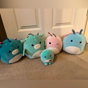 Squishmalllows 4 medium and one small